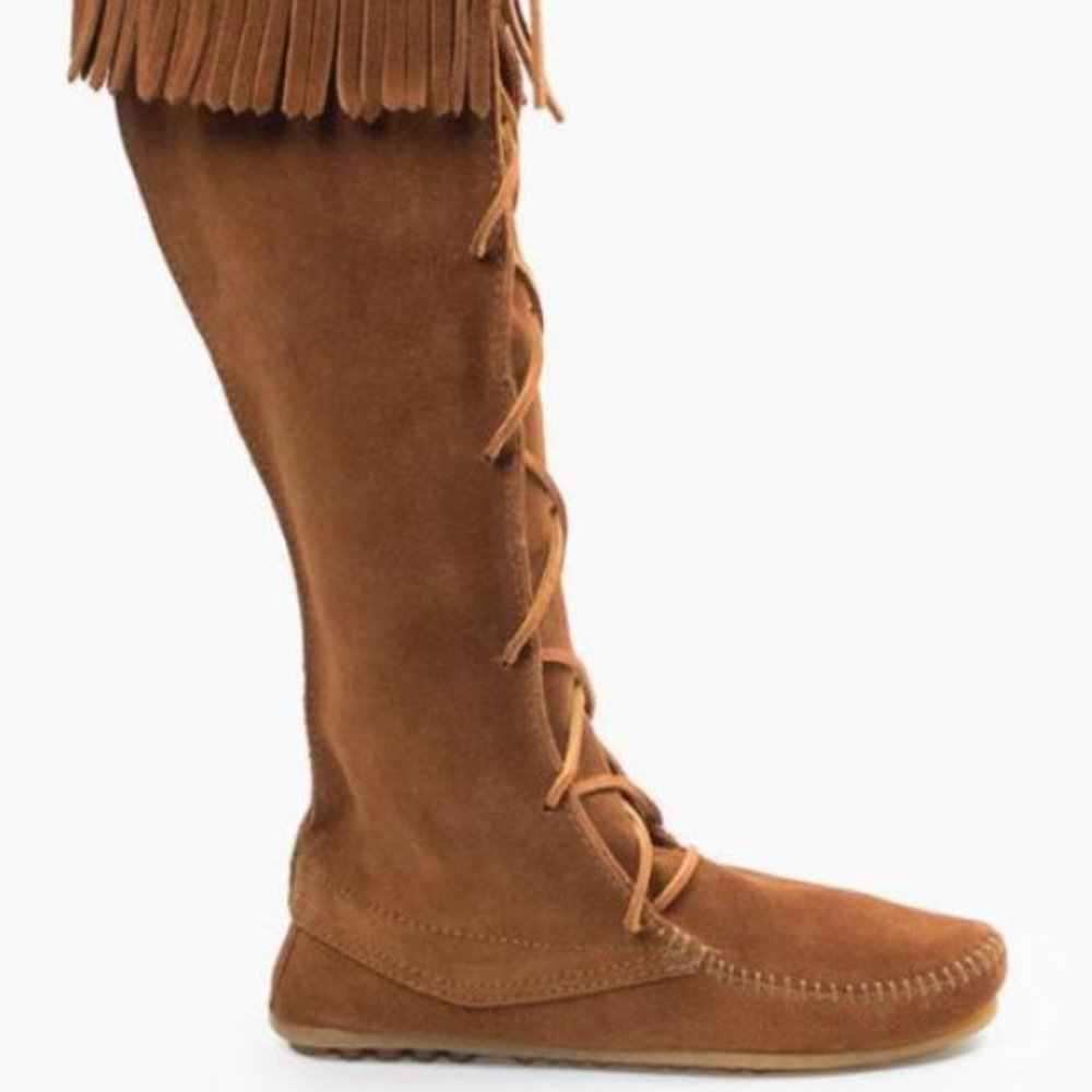 Minnetonka Front Lace Knee High Boot